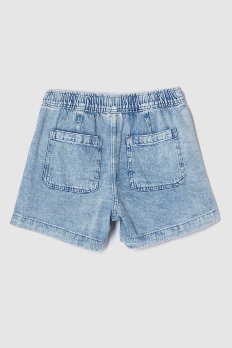 Short De Jean Pull On Mujer Light Indigo 1