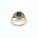 Anillo Antiguo En Oro 18K, Zafiro Azul Legítimo Y Diamantes Anillo Antiguo En Oro 18K, Zafiro Azul Legítimo Y Diamantes