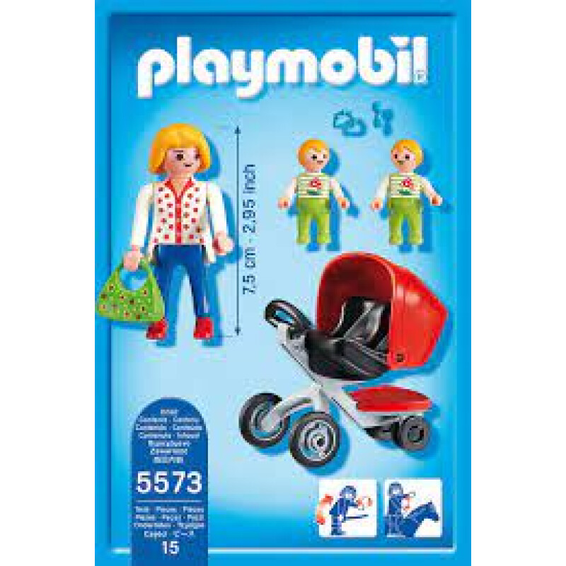Playmobil 5573 madre con carrito gemelar Playmobil 5573 madre con carrito gemelar
