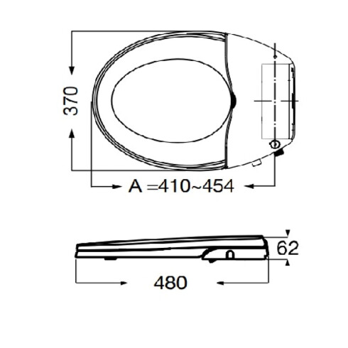 TAPA CON BIDET INCORP ATUEL BLANCO BRILLO POLIPROPILENO 000