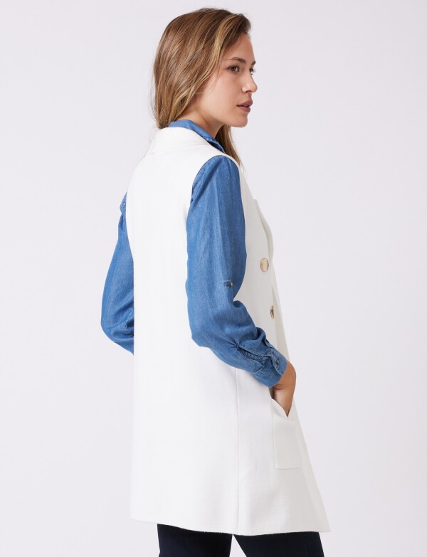 Chaleco Botones CRUDO