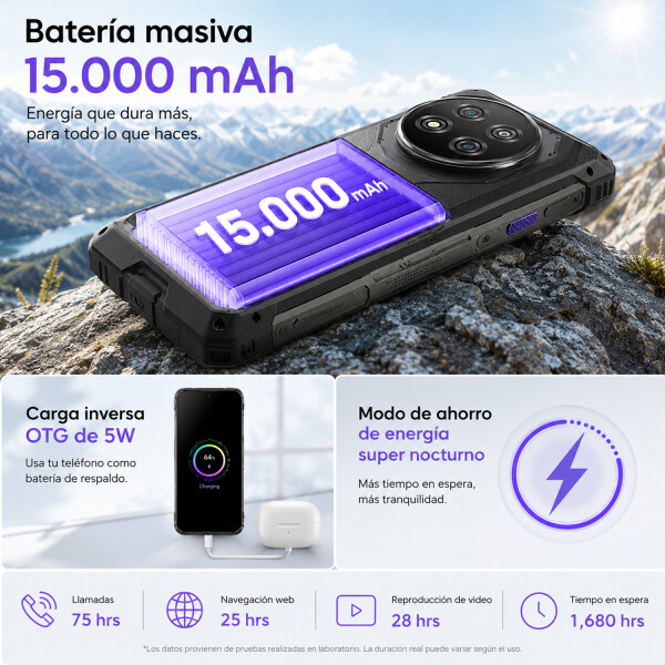 Blackview Rock 2 32(8+24)gb 256gb Robusto De Trabajo 5g + Regalo PK BLACKVIEW ROCK 2 8/256 5G NEGRO +REG