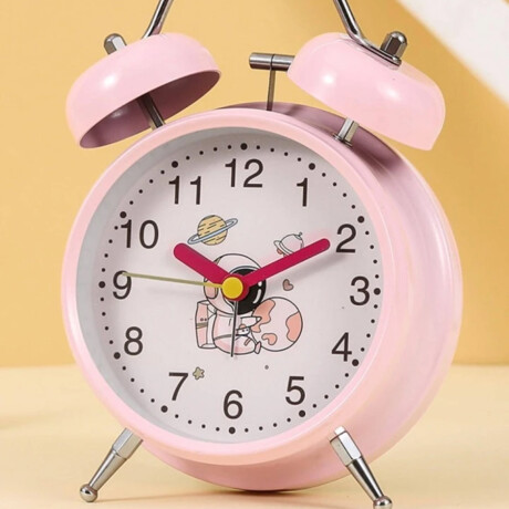 Reloj analógico de escritrio infantil Rosado