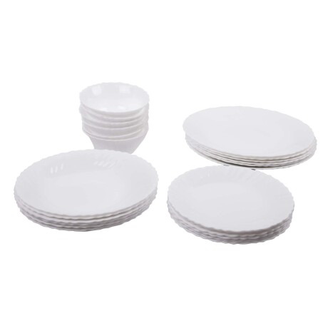 SET VAJILLA 24PCS BLANCO CERÁMICA LXP24W