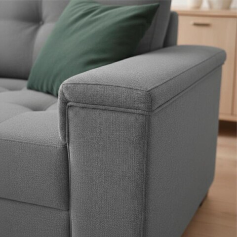 Sillón Sofá de 2 Cuerpos Amsterdam en Lino– Estructura de Madera Maciza y Confort Soft Color Gris Sillón Sofá de 2 Cuerpos Amsterdam en Lino– Estructura de Madera Maciza y Confort Soft Color Gris