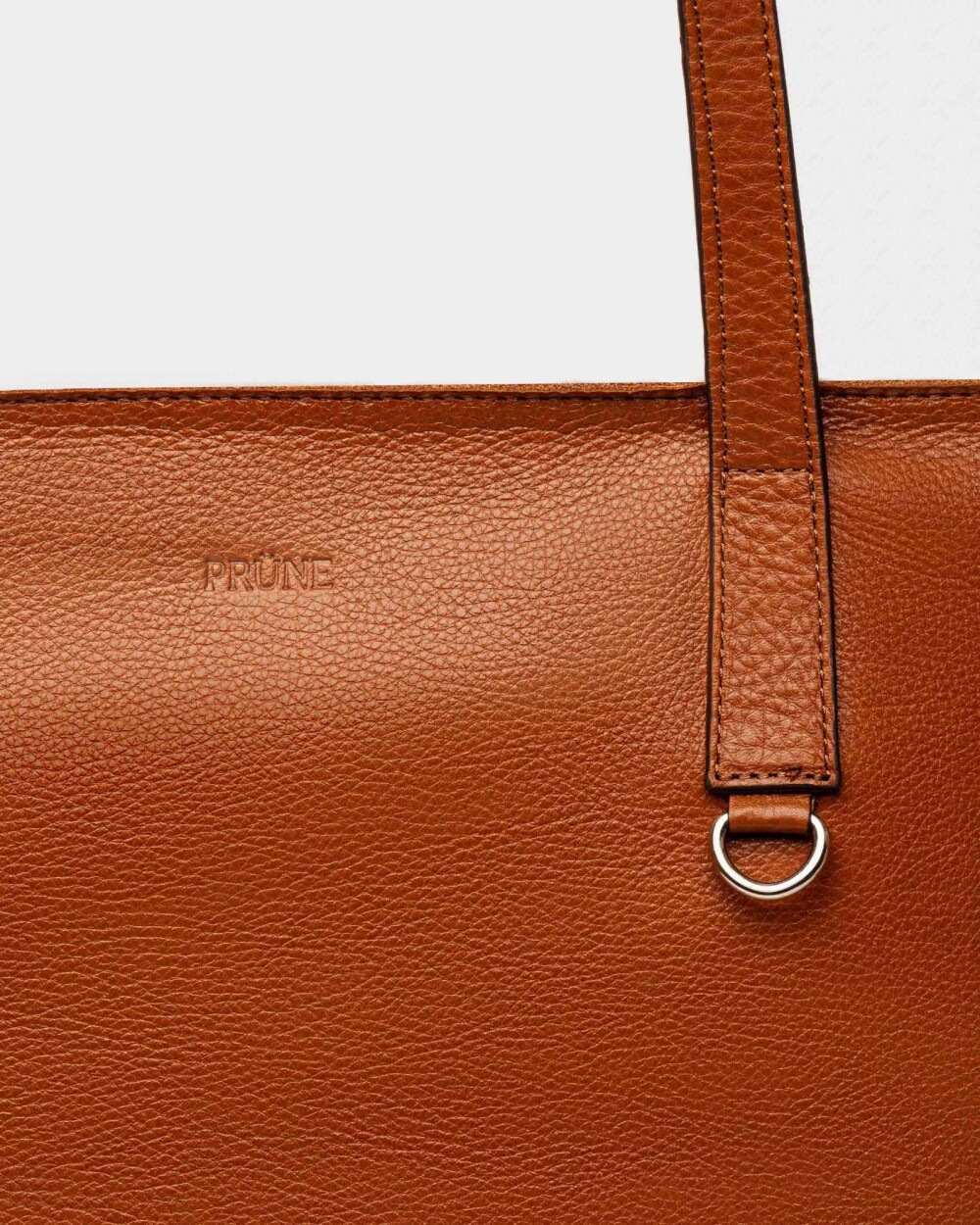 Shopper Vera en cuero graneado Cuoio