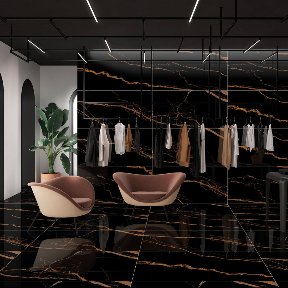 PORCELANATO ALMONTE GOLD 60x120 CM HIGH GLOSS Porcelanato Almonte Gold 60x120 Cm High Gloss