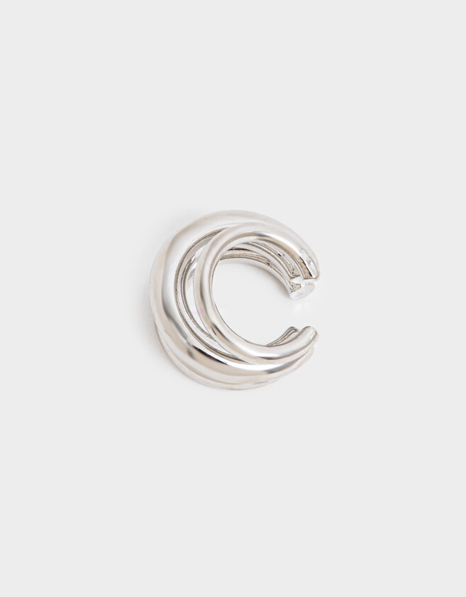Bijou Cuff Metal diferenciado Cuff De Metal - Plateado