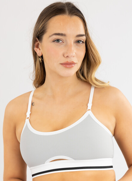 Top bretel fino sin costura 885 Gris