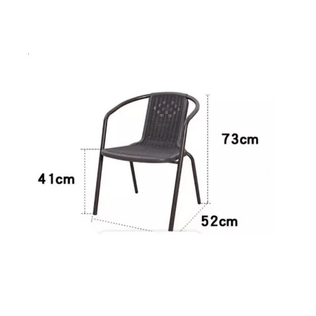 SET DE JARDIN MESA + 4 SILLAS RATTAN SINTETICO OCRE SET DE JARDIN MESA + 4 SILLAS RATTAN SINTETICO OCRE