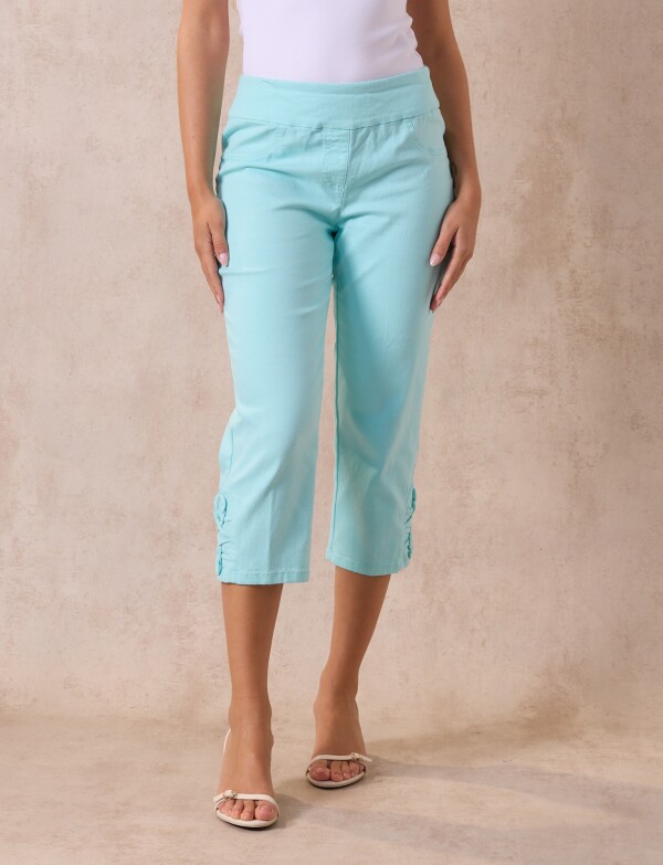 Capri Pull On Denim VERDE AGUA