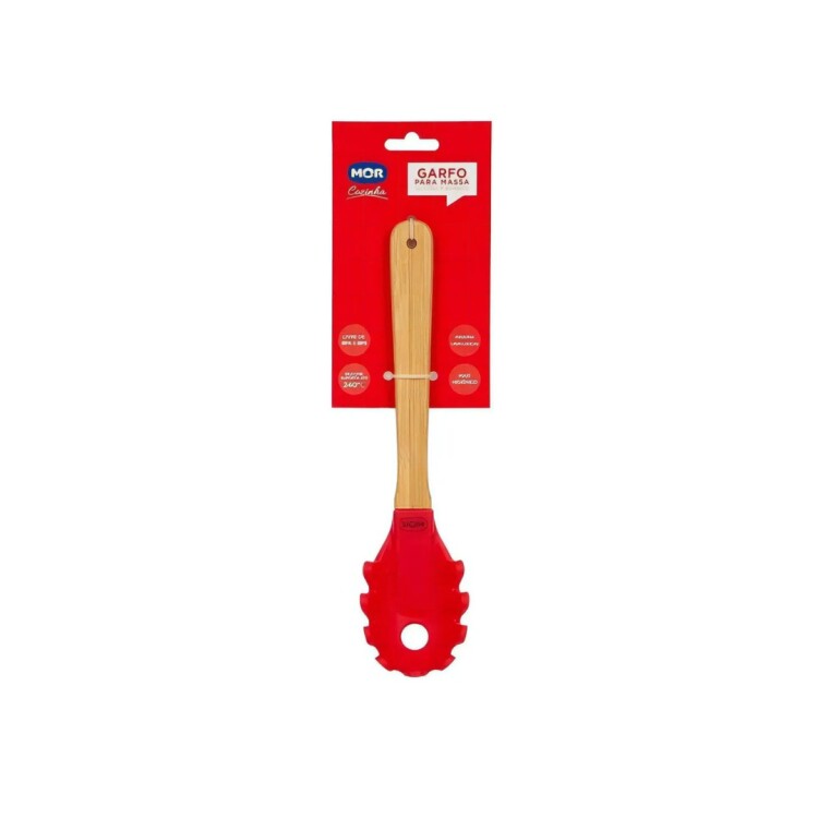 CUCHARA PARA PASTA MOR SILICONA Rojo