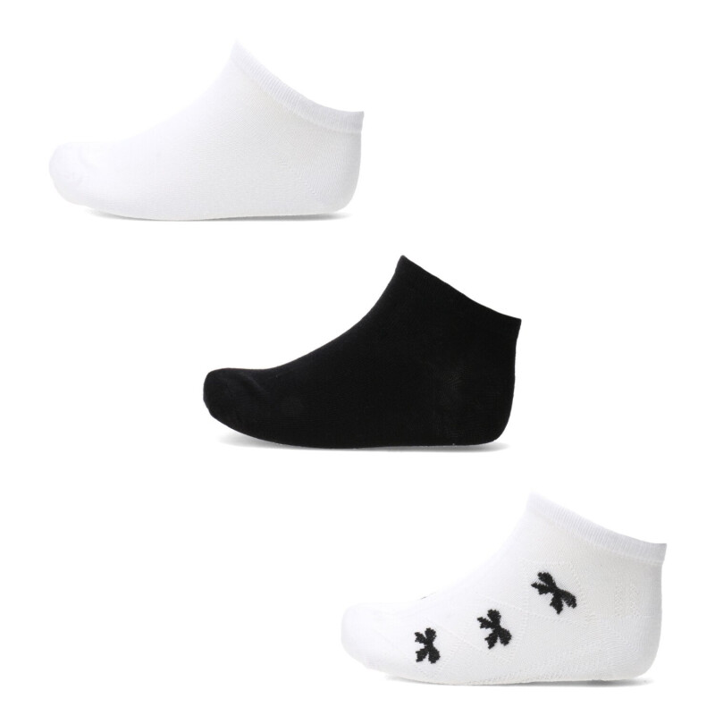 Medias de Mujer Miss Carol trainer pack x3 Blanco - Negro