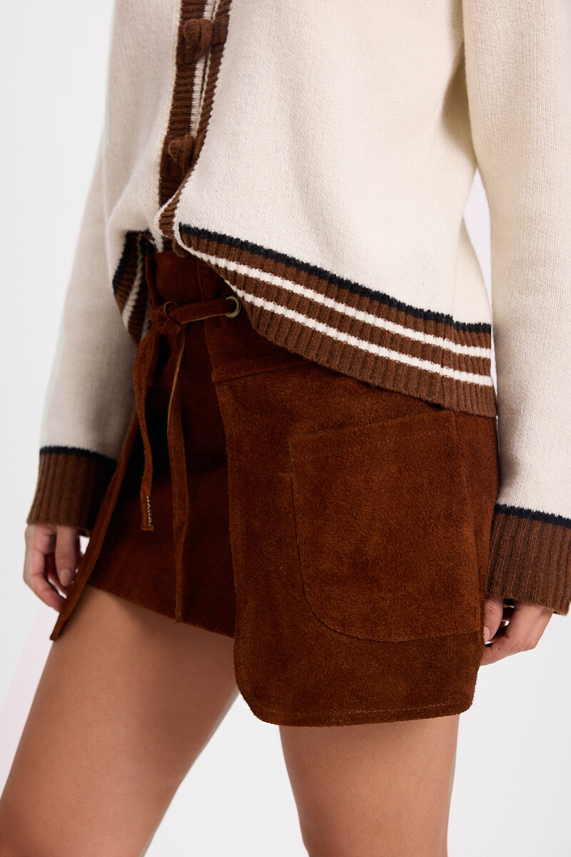 Mini Leather Capas Marron