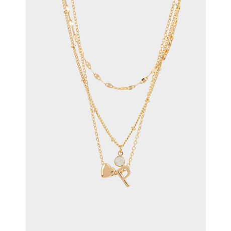 Collar Corto De Inicial ''e'' Dorado