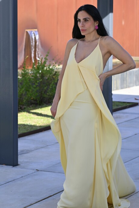 Vestido largo Zaida Amarillo
