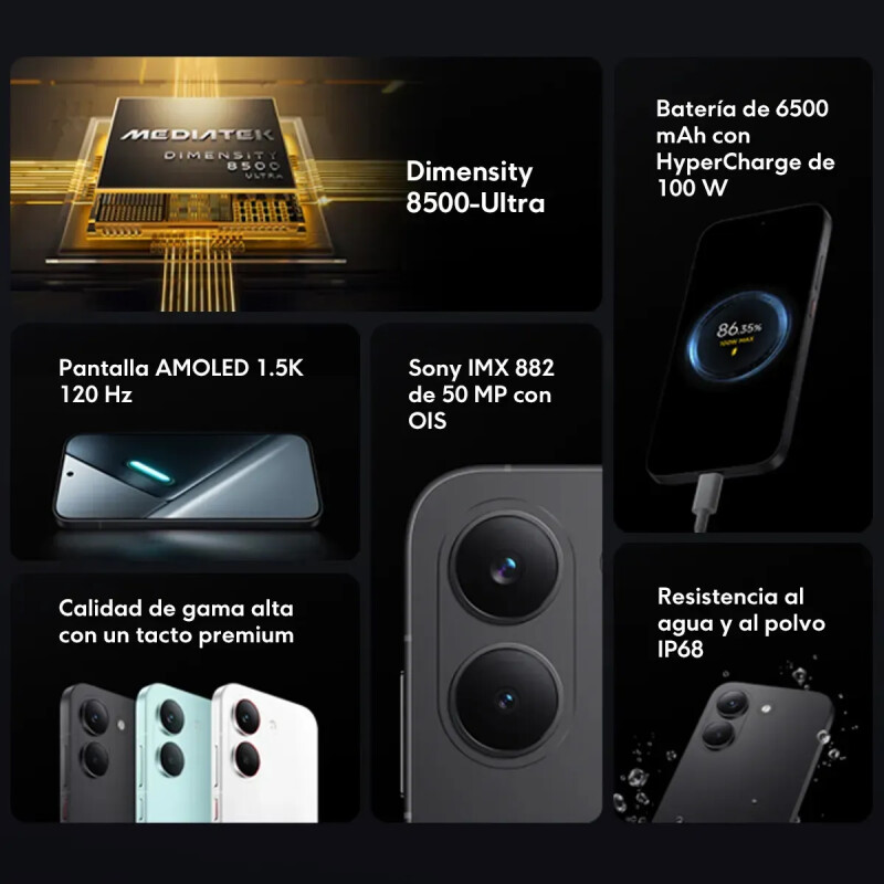 Celular Xiaomi Poco X8 Pro 5G 512GB 12GB Black Celular Xiaomi Poco X8 Pro 5G 512GB 12GB Black