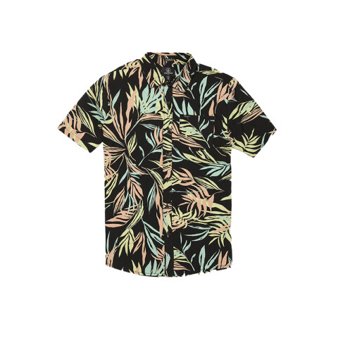 Camisa Volcom Bleeding Leaf Negro