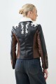 Chaqueta western eco cuero negro