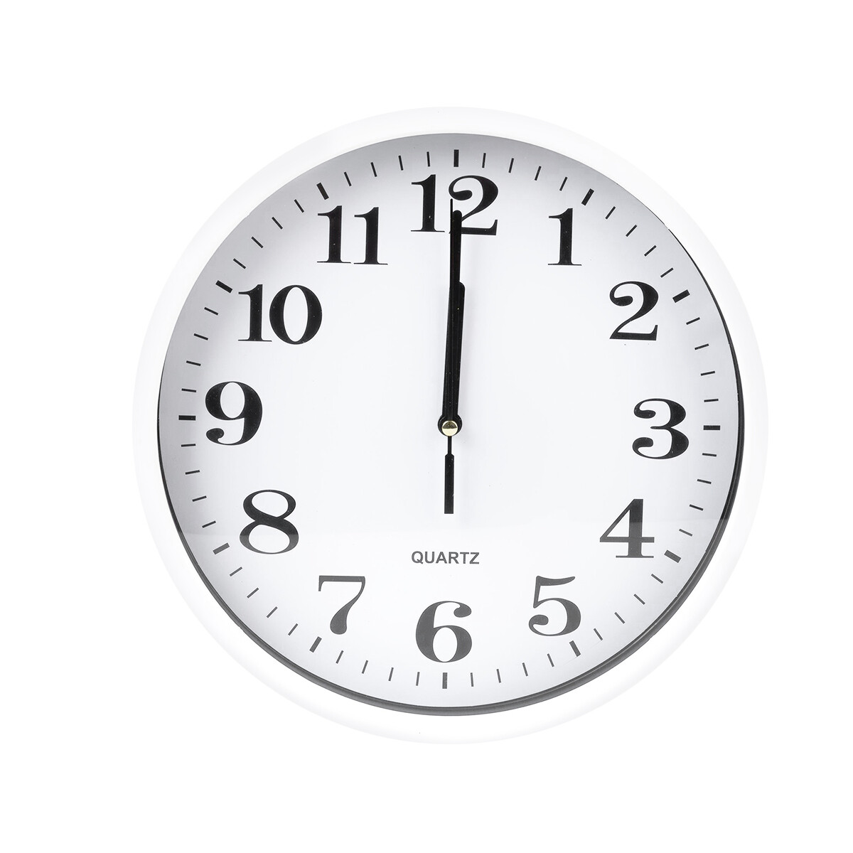 Reloj De Pared Analogico Ideal Para Oficina Hogar 24 Cm - Color blanco 