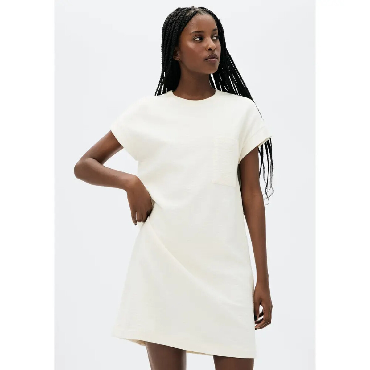 VESTIDO MM FEM - BEGE MESCLA 