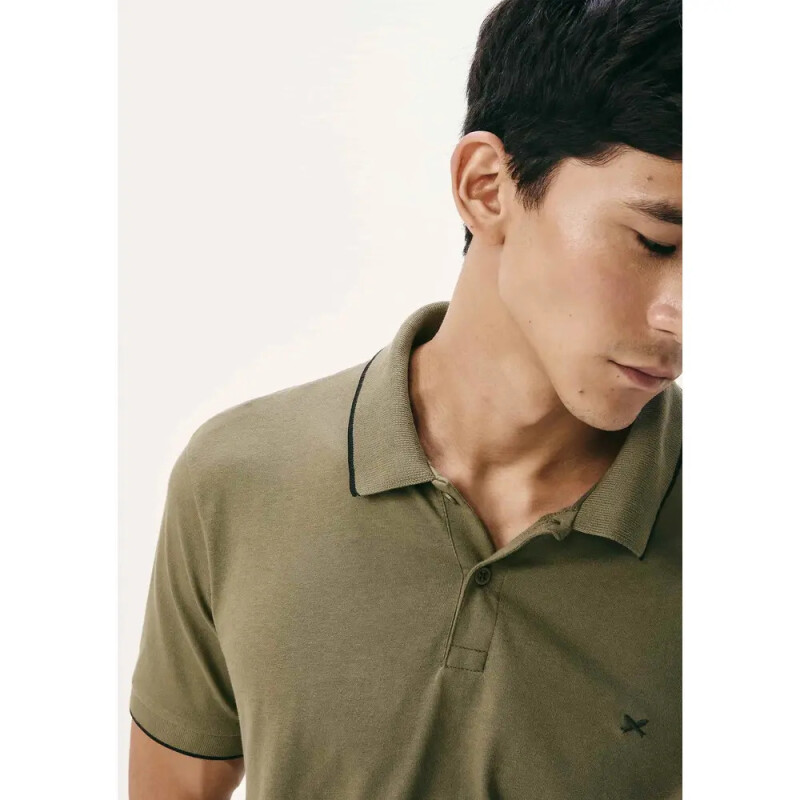 CAMISA POLO MM MASC VERDE MILITAR