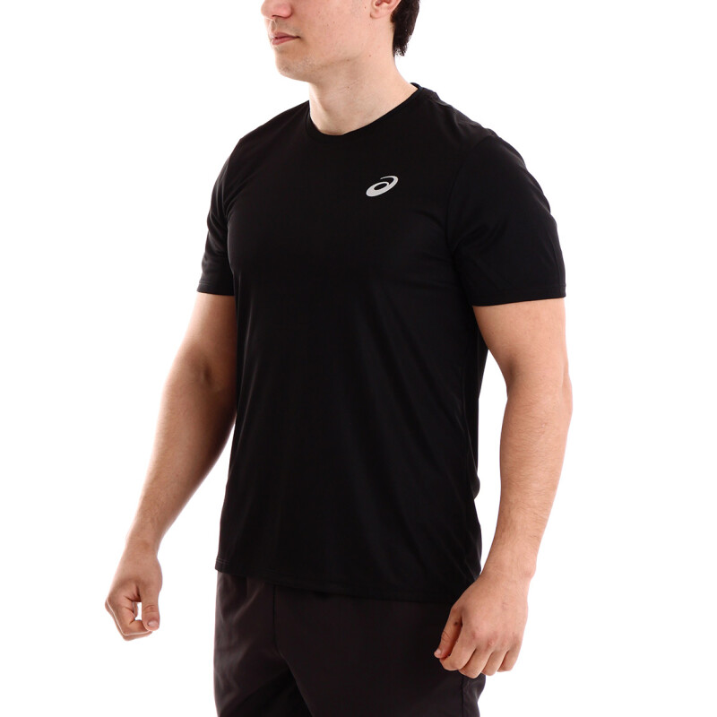 Asics M CORE RUNNING PES SS TEE BLACK Negro