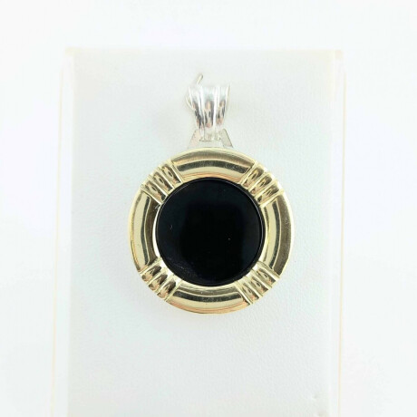 Colgante de Plata y Doublé en Oro 18 kt Onix