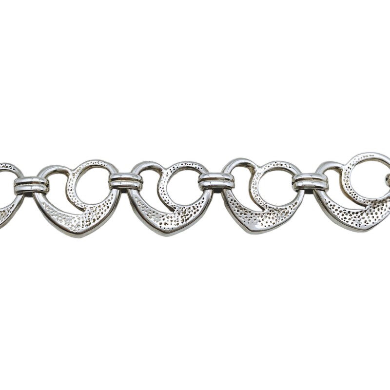 Pulsera Corazónes-Plata 925-Sin piedra-PU3037 sinpiedra