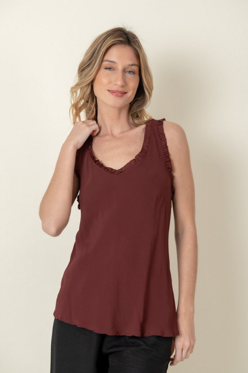 BLUSA GENTIANA - Bordeau 