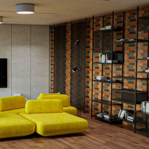 Cerámica Tipo Bricks Oxido Destonificado Mate 31X54Cm Pared GAMAS DE MARRON