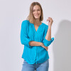 Blusa Nudo Botones TURQUESA