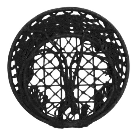 Hamaca Sillón Colgante Circular Macramé Algodón Negro