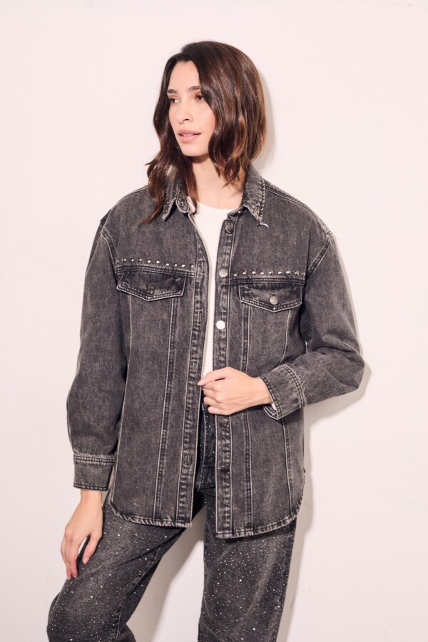 Sobrecamisa Tachas Gris