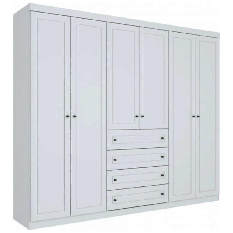 Ropero Americano Blanco 6 P Mdf Ropero Americano Blanco 6 P Mdf