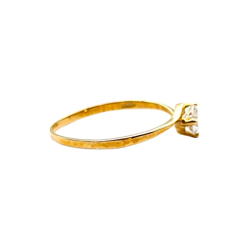 Anillo Solitario-Oro bajo-Piedra Zirconia-AN8079 conpiedra