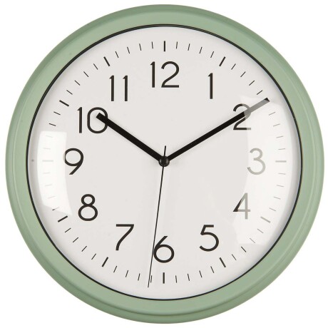 RELOJ PARED PLASTICO VERDE 9707
