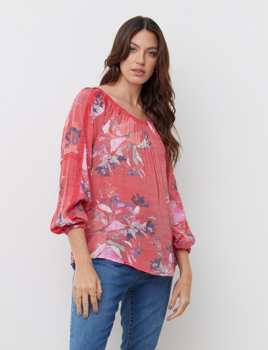 Blusa Summer - Rojo/multi 