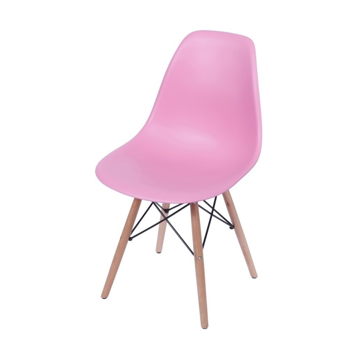 SILLA EAMES COMEDOR CON BASE EN MADERA ROSA 