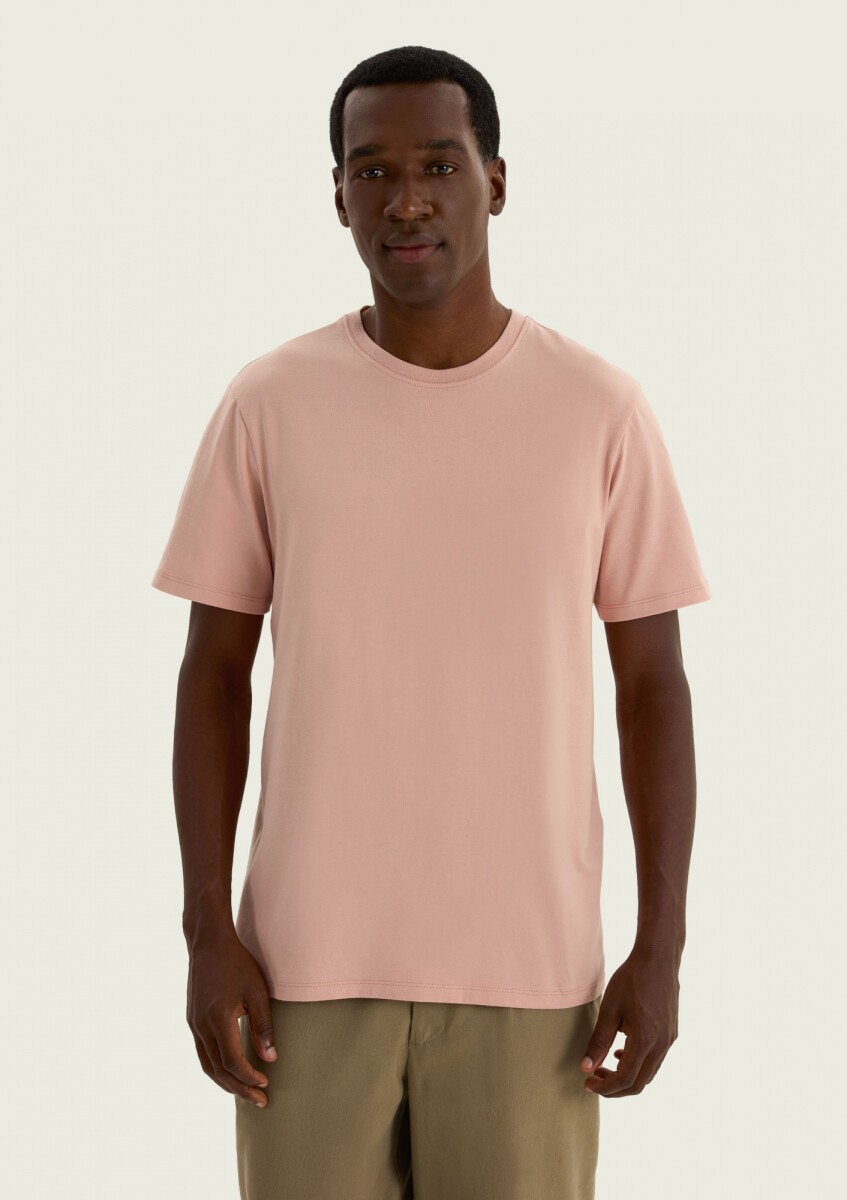 CAMISETA BÁSICA MANGA CORTA - ROSA 