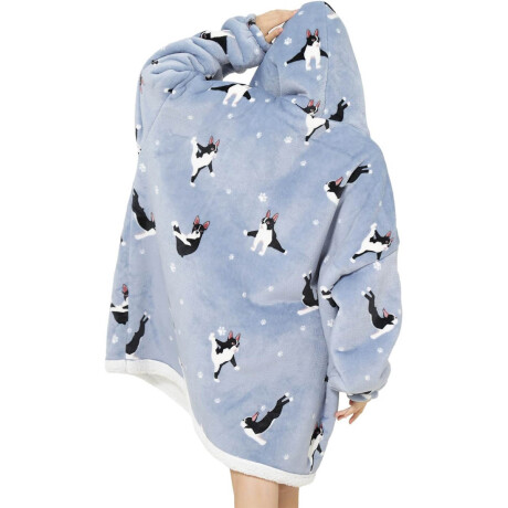 Manta Buzo Poncho Canguro Polar C/ Capucha Corderito Perro