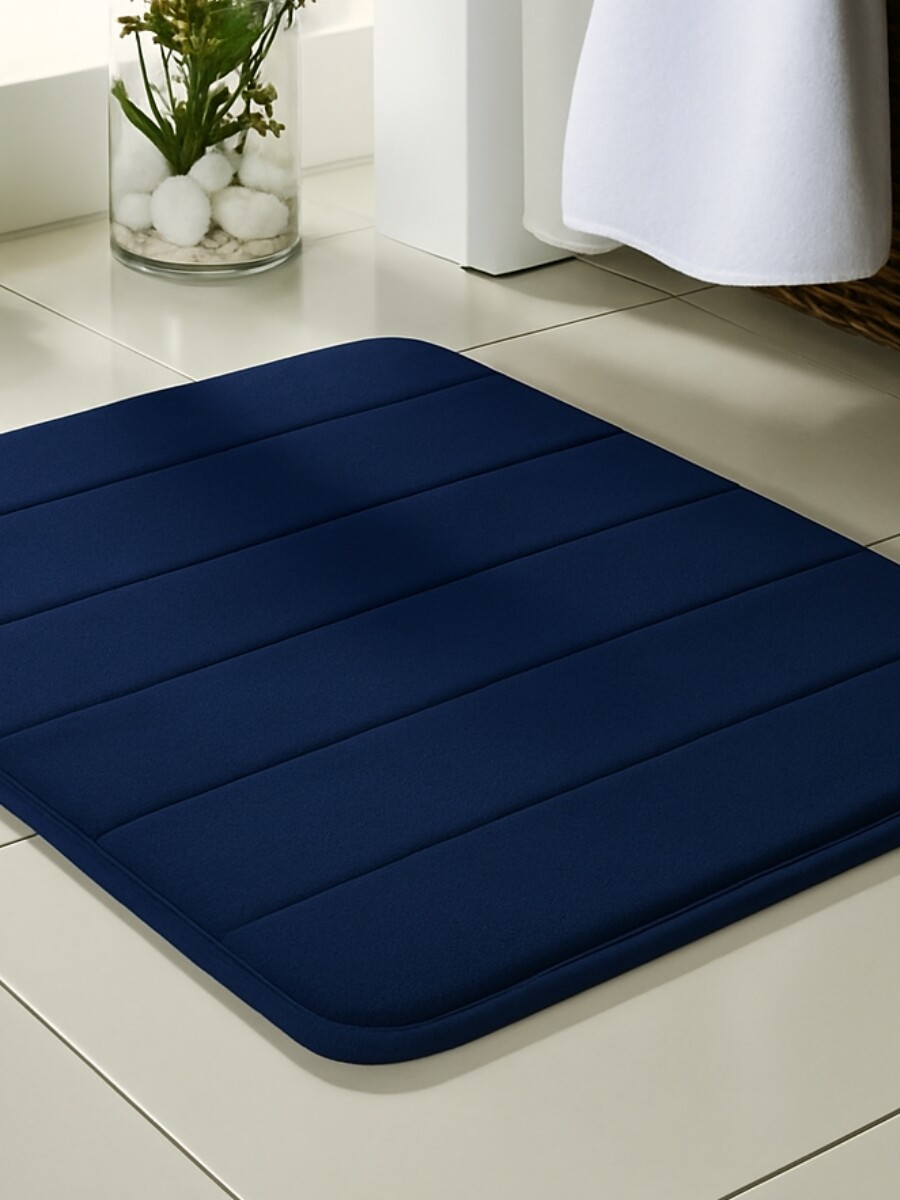 ALFOMBRAS DE BAÑO ACOLCHONADAS - azul oscuro 