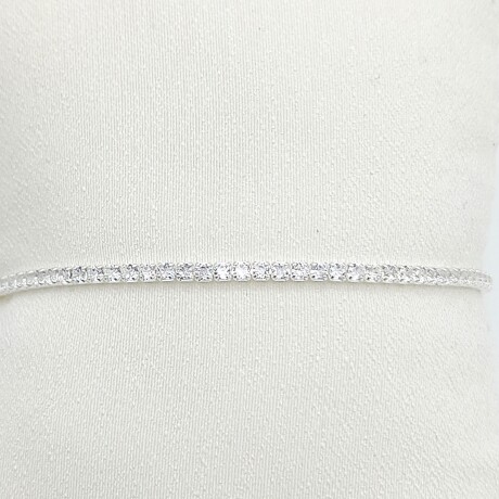 Pulsera de plata 925 con cristales. Pulsera de plata 925 con cristales.