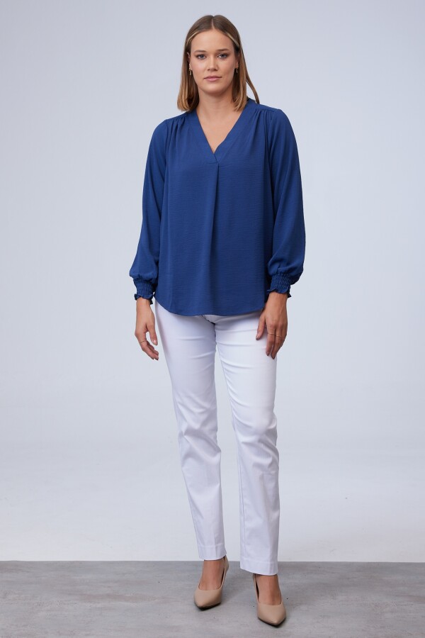 Blusa Frunces AZUL