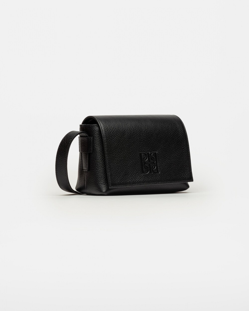 Mini bag Hana en cuero graneado Negro