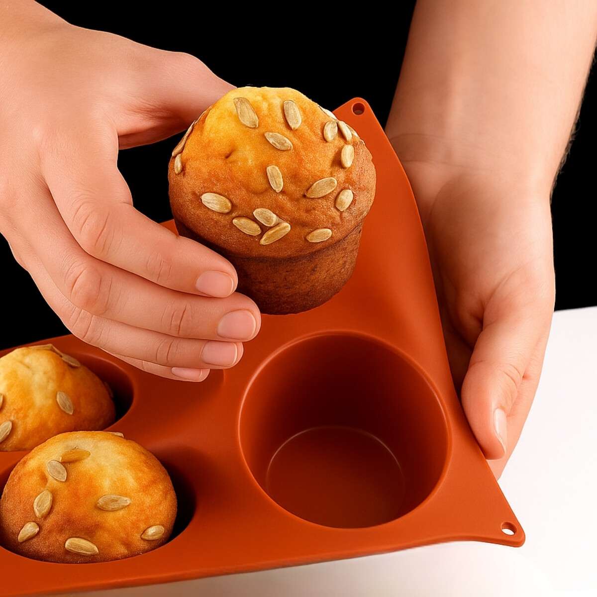 Molde Silicona Muffins 6 Cavidades Lacor 