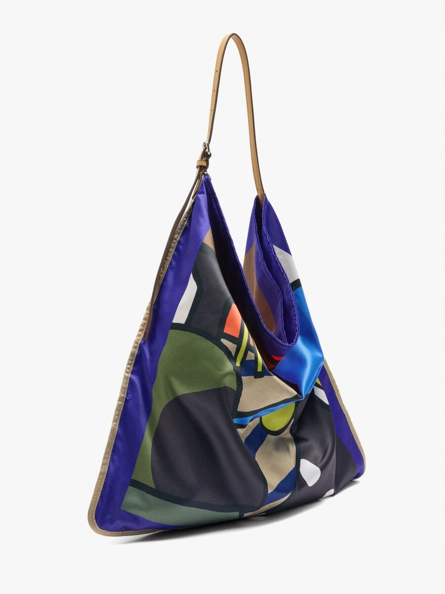 Bolso De Hombro Estampado De Nylon multicolor
