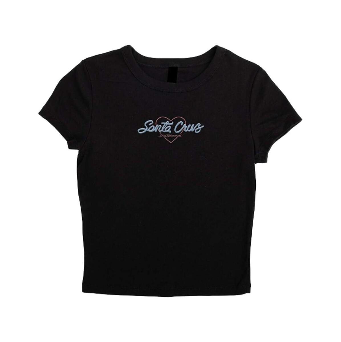 Remera Santa Cruz Crop Love - Negro 