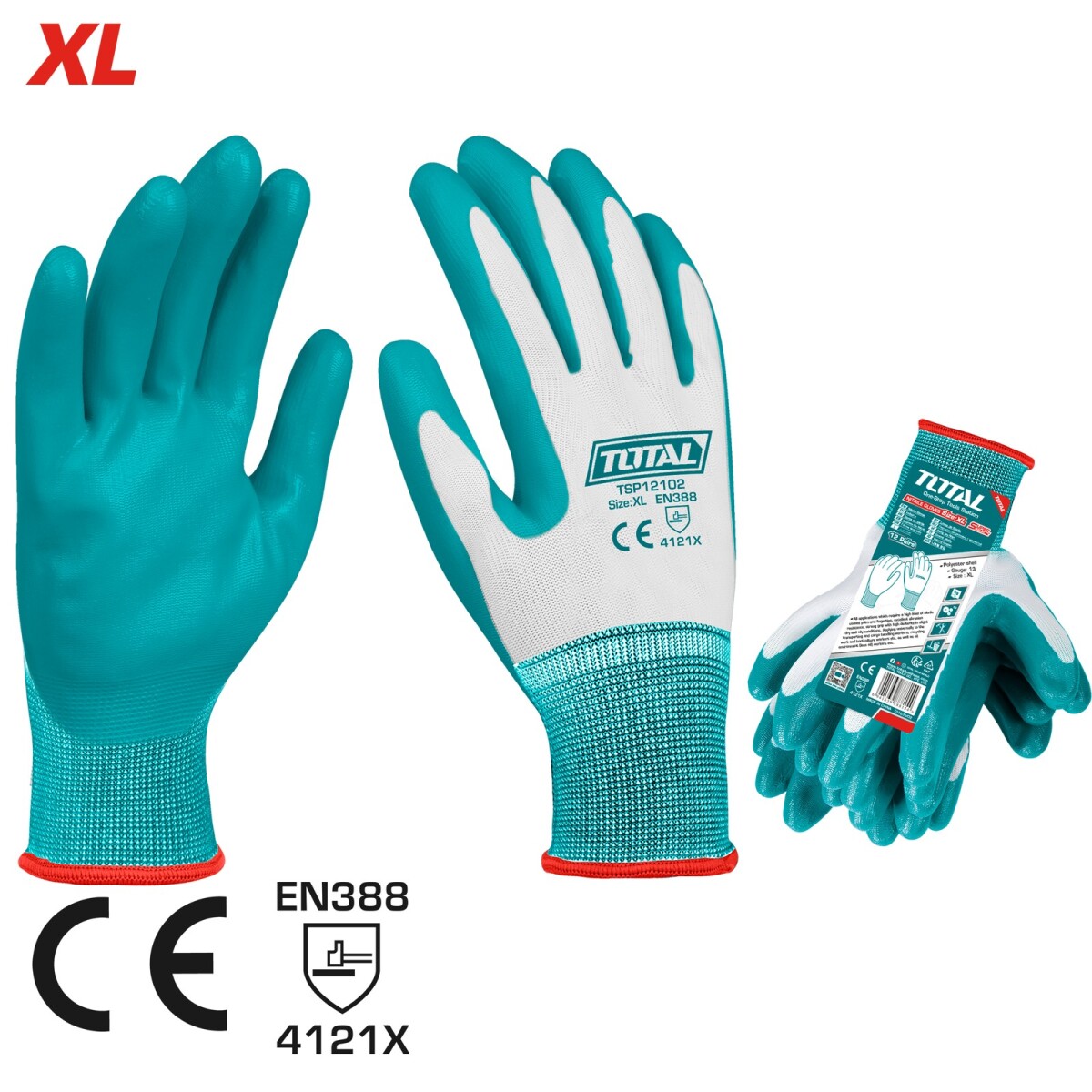 Guantes de nitrilo xl total TSP12102 