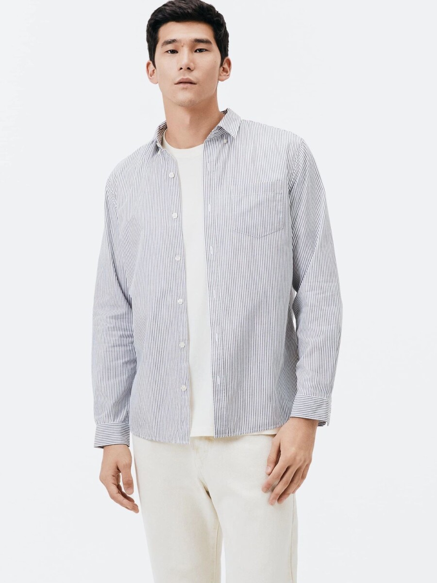 CAMISA MANGA LARGA SLIM CON ESTAMPADO - MULTICOLOR 